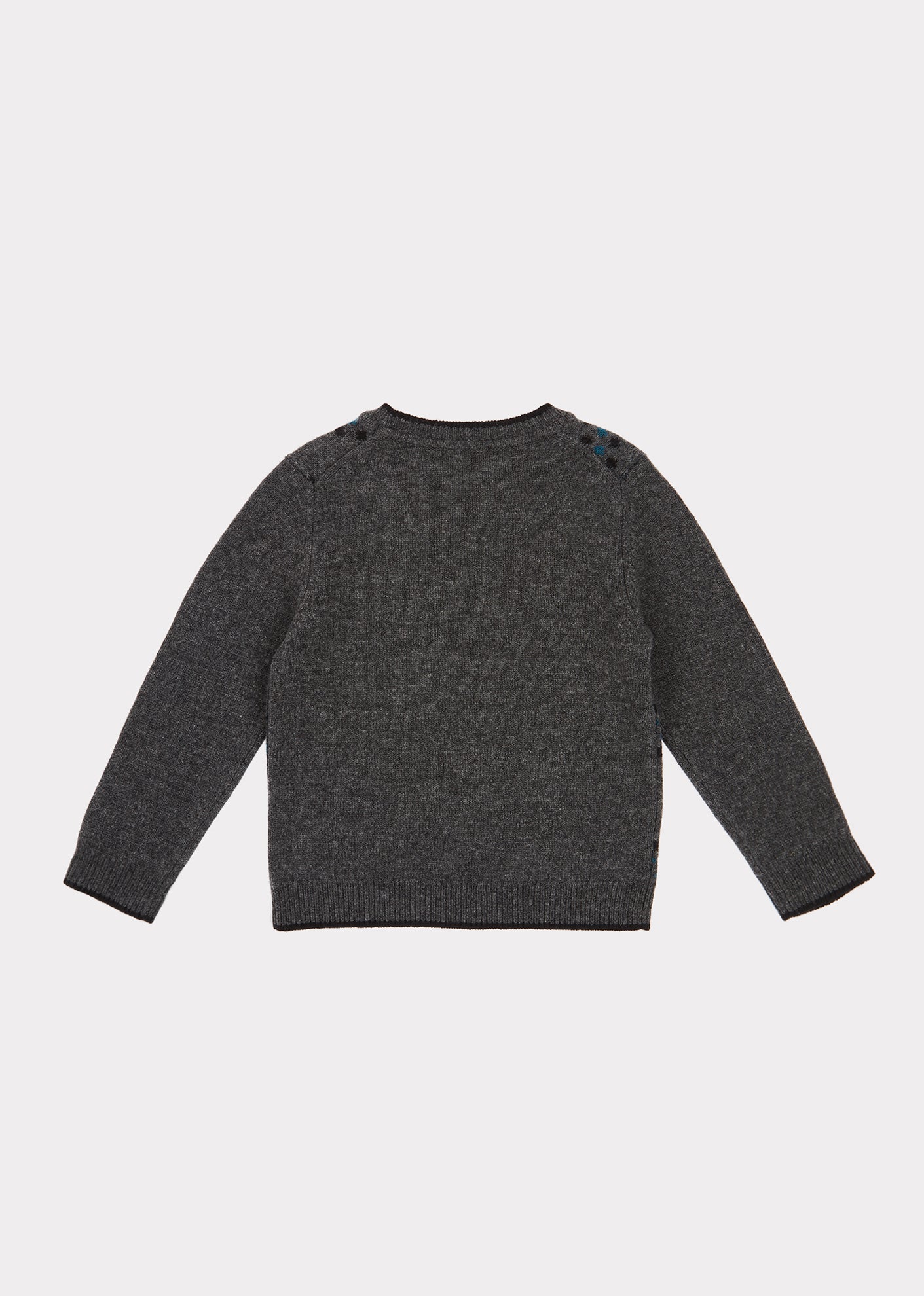 Boys Charcoal Egret Jumper