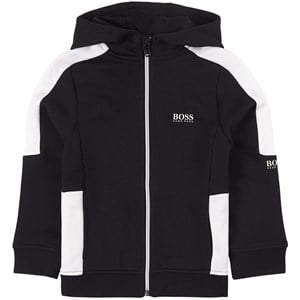 Boys Black Zip-up Tops