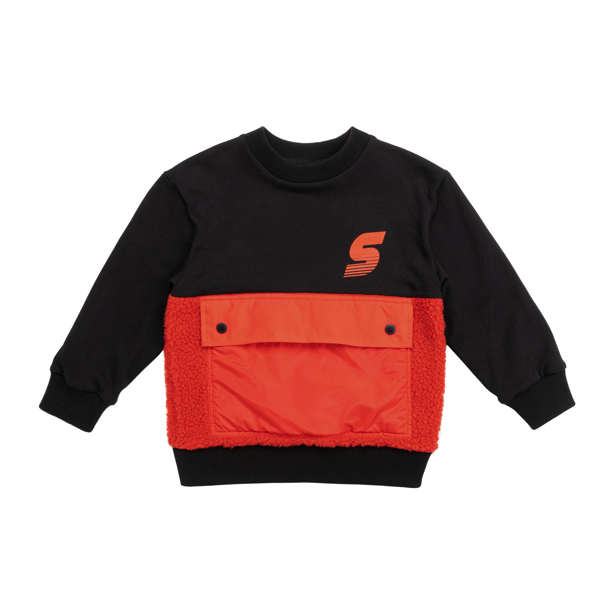 Boys Black Cotton Sweatshirt