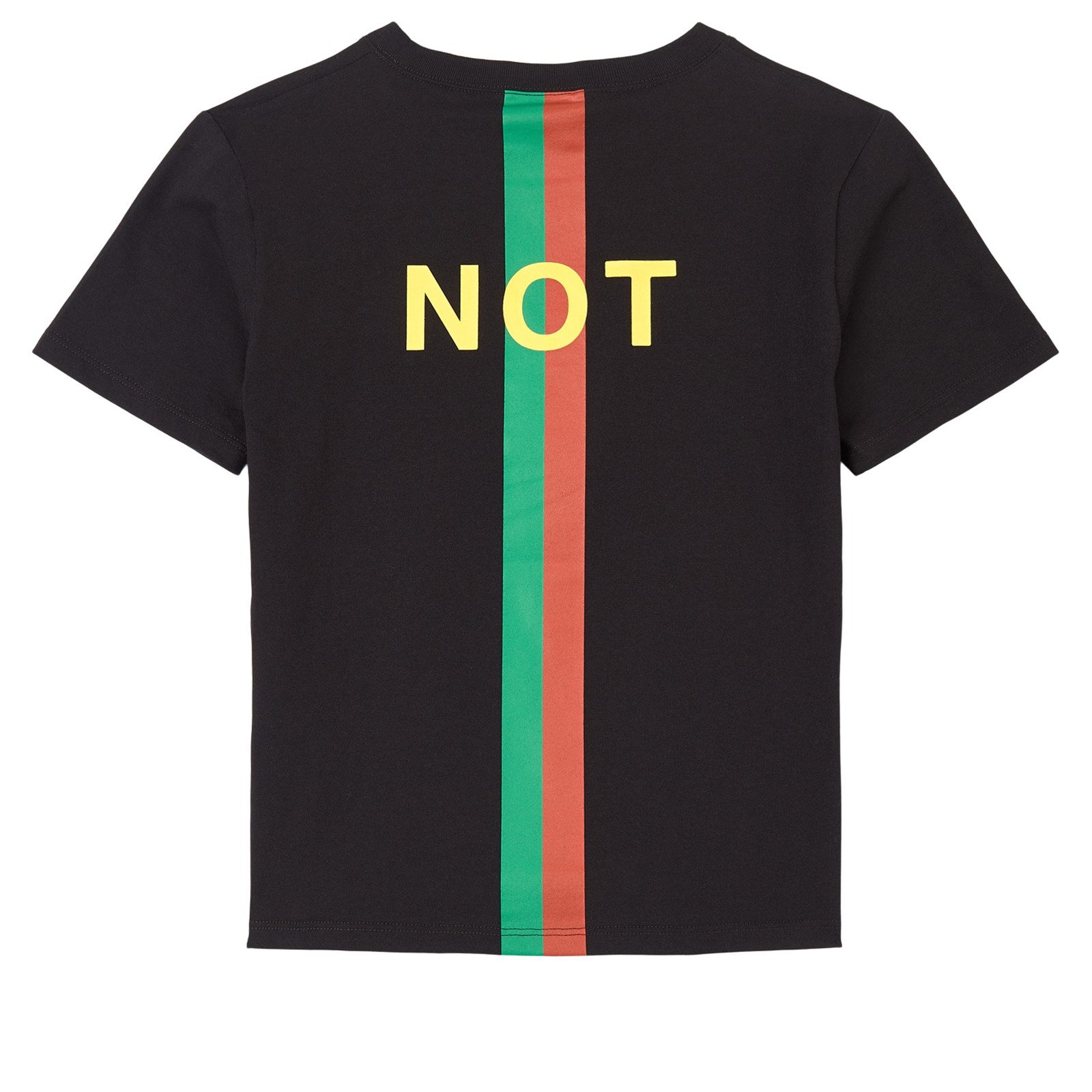 Boys & Girls Black Striped Cotton T-Shirt