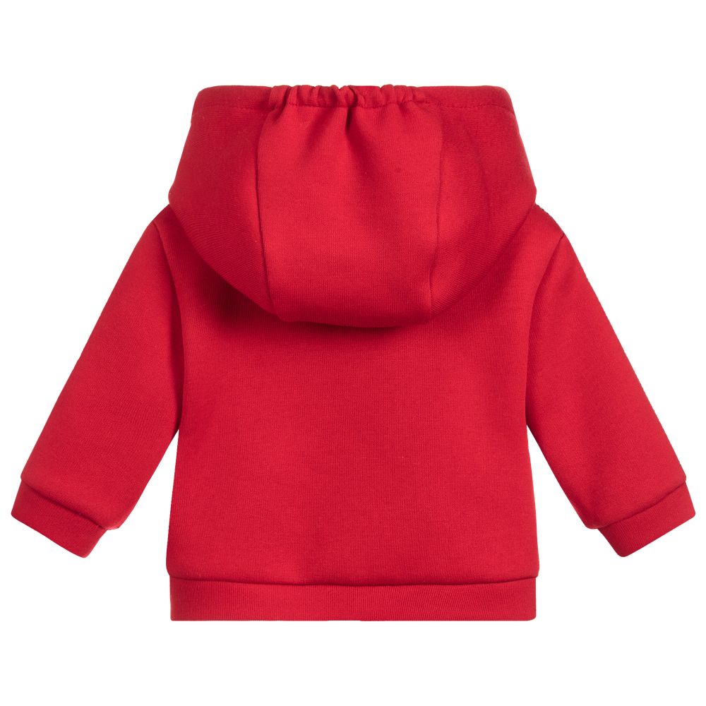 Baby Boys Red Cotton Cardigan