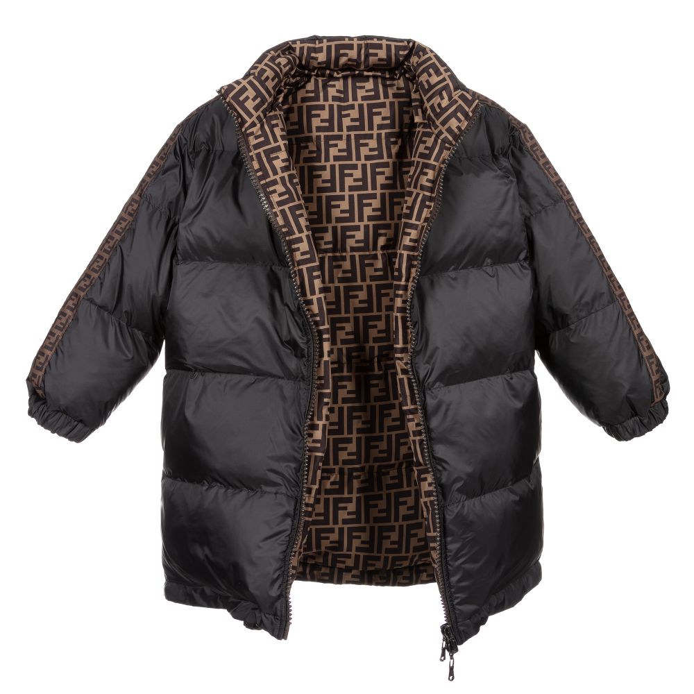 Boys & Girls Black FF Padded Down Coat