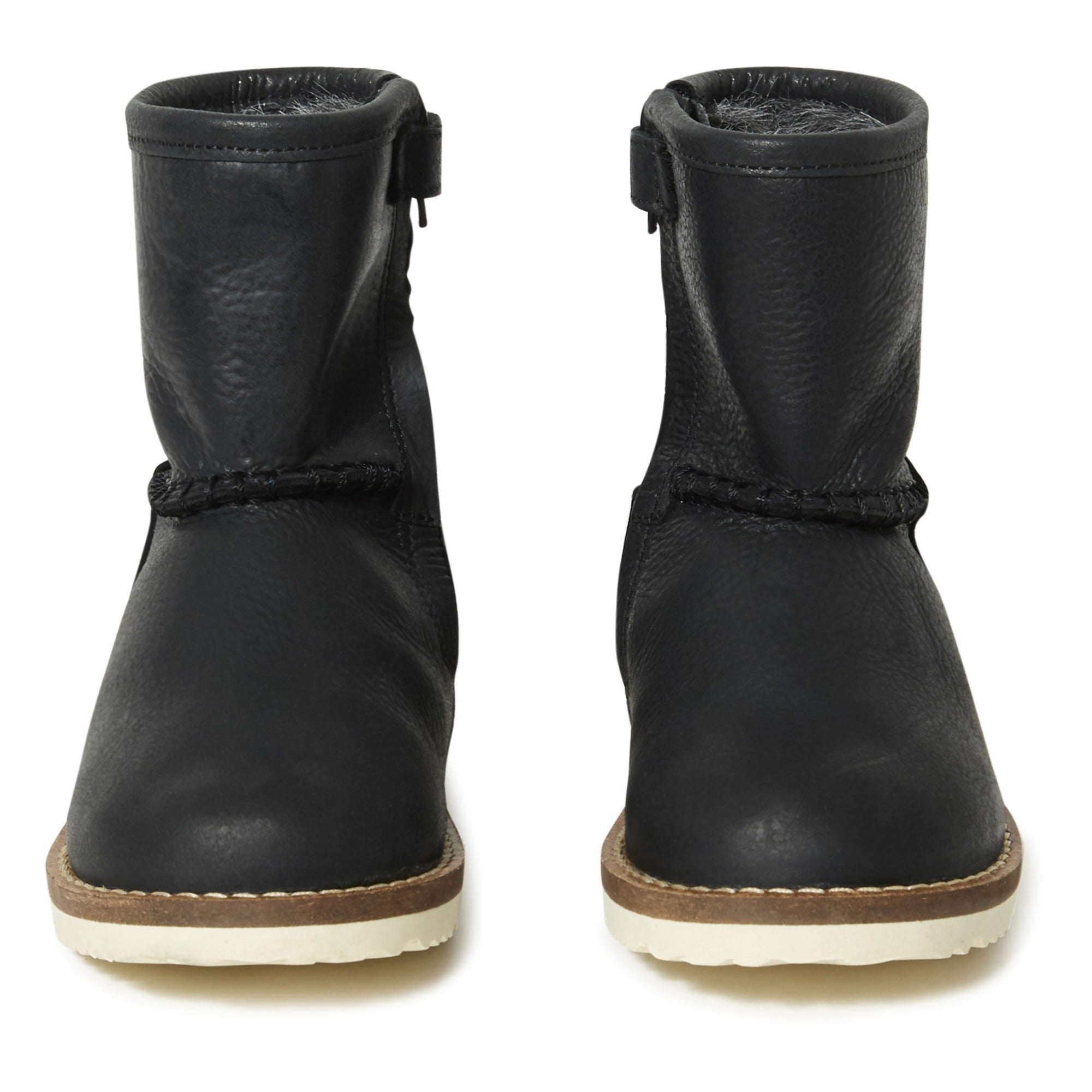 Girls Black Leather Boots