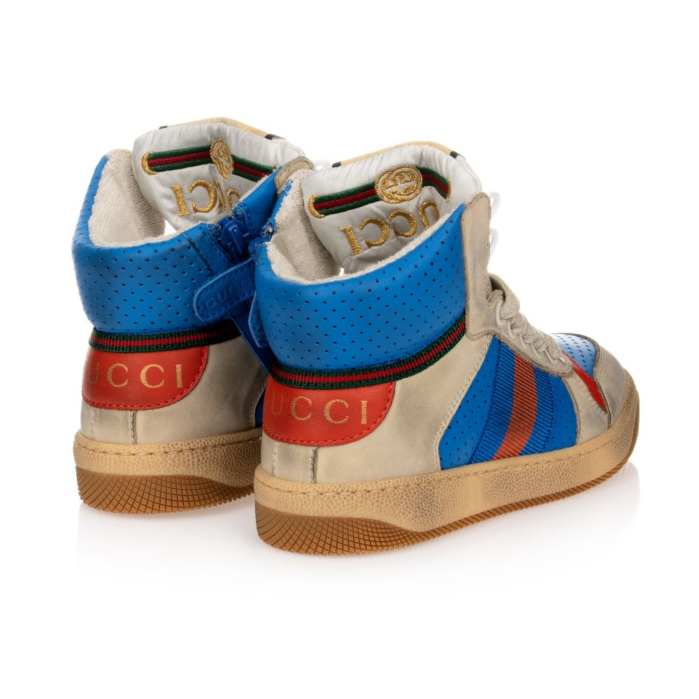 Boys Blue Calf Skin Shoes