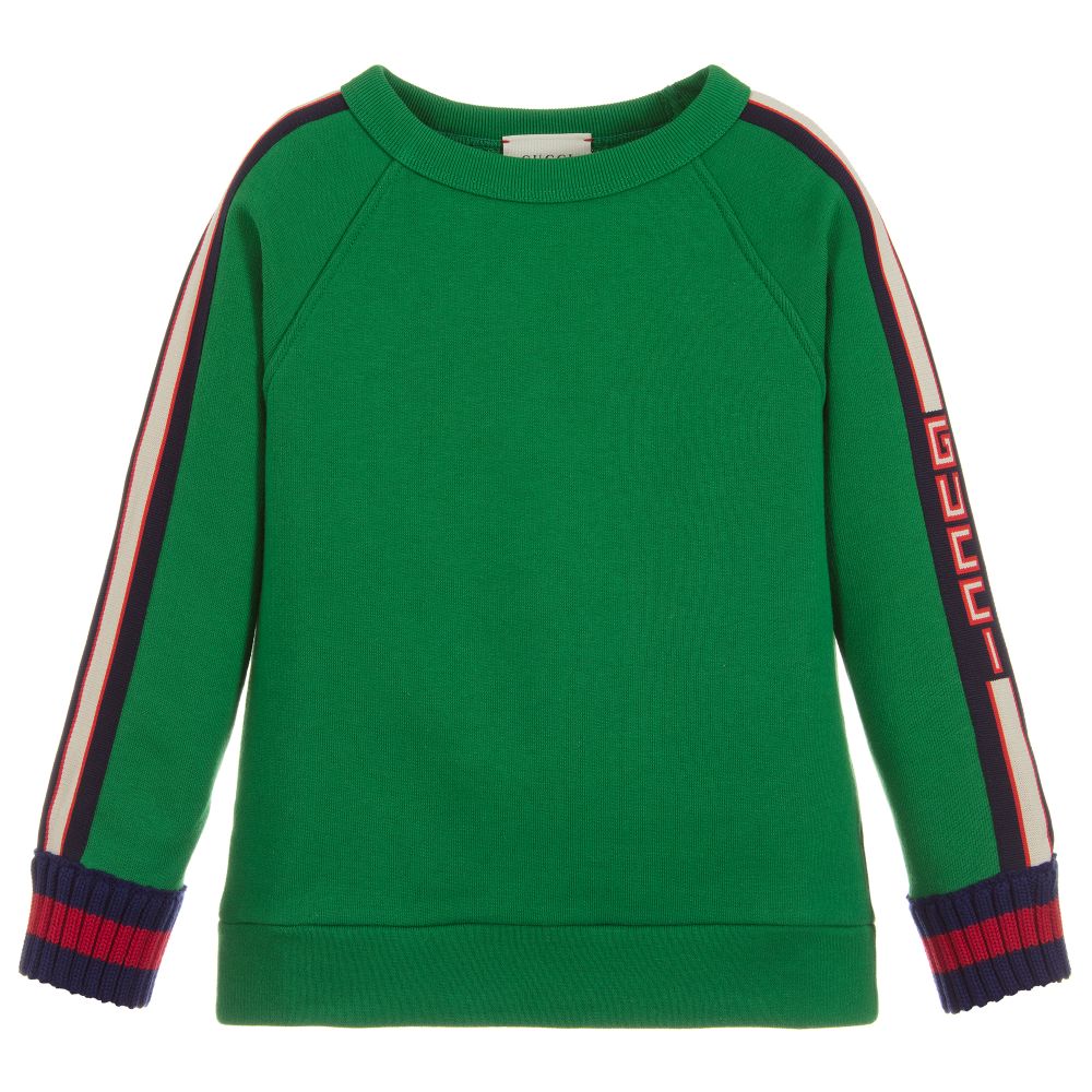 Boys Green Cotton Sweatshirt