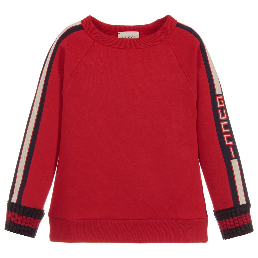 Boys & Girls Red Cotton Sweatshirt