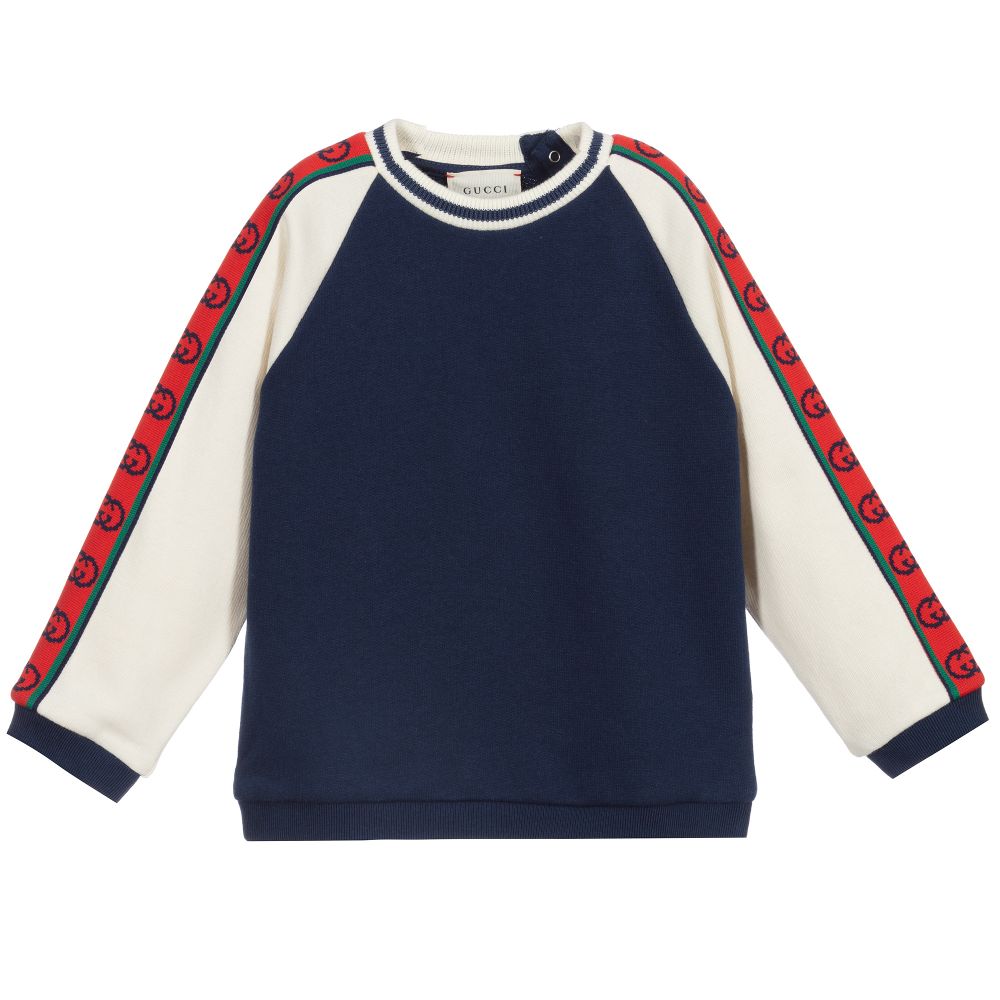 Baby Boys & Girls Prussian Blue Cotton Sweatshirt