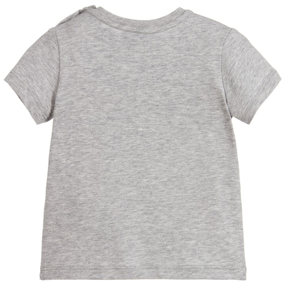 Baby Boys Grey Logo Cotton T-shirt