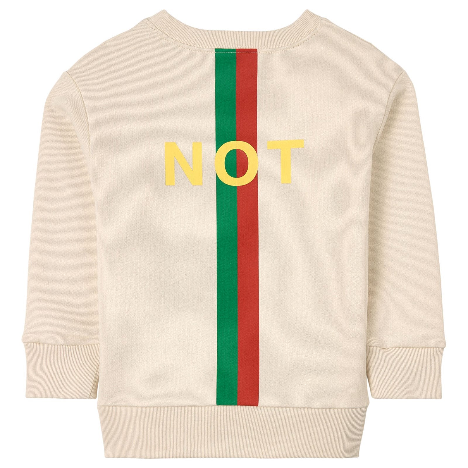 Boys & Girls White Striped Cotton Sweatshirt