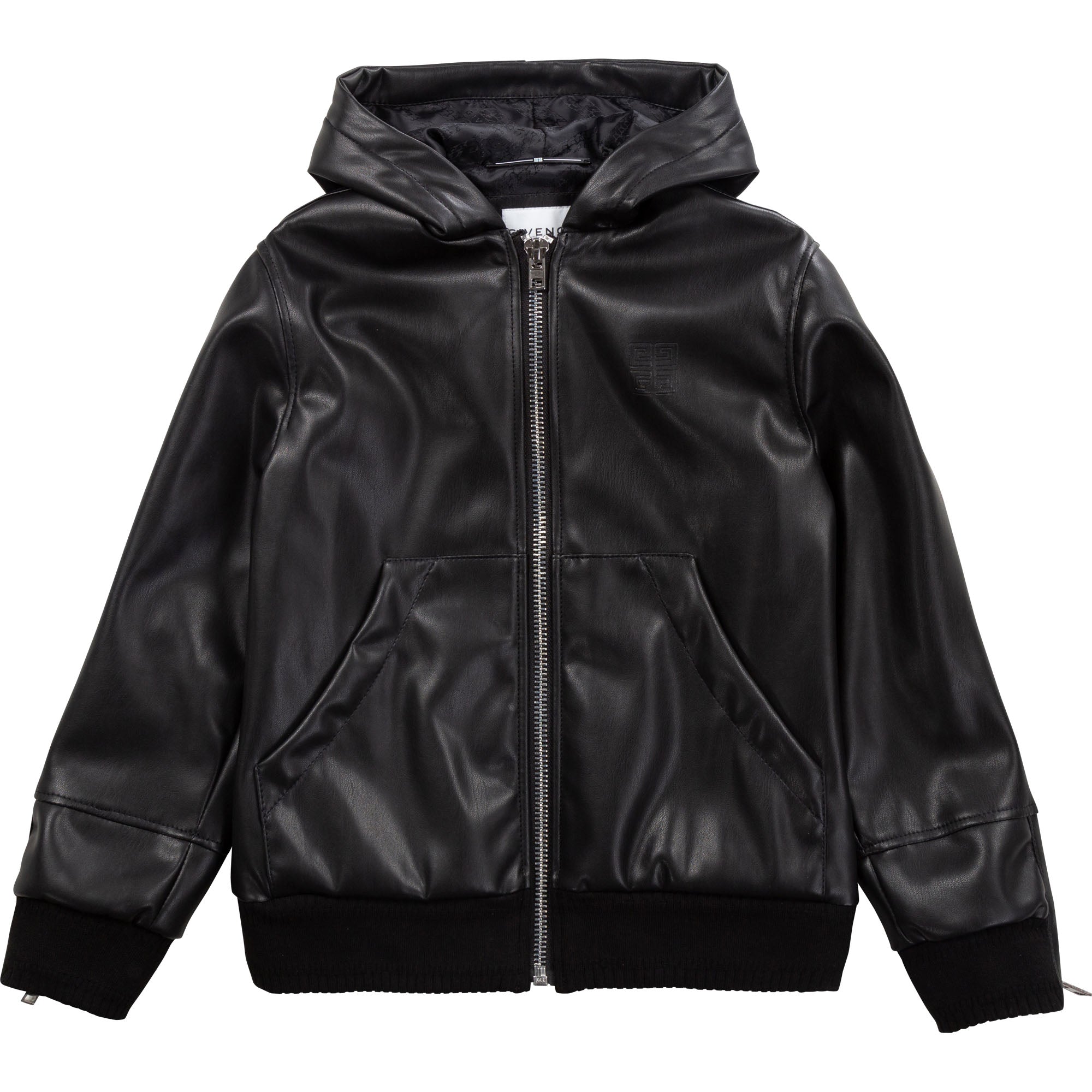 Boys Black Hooded Jacket