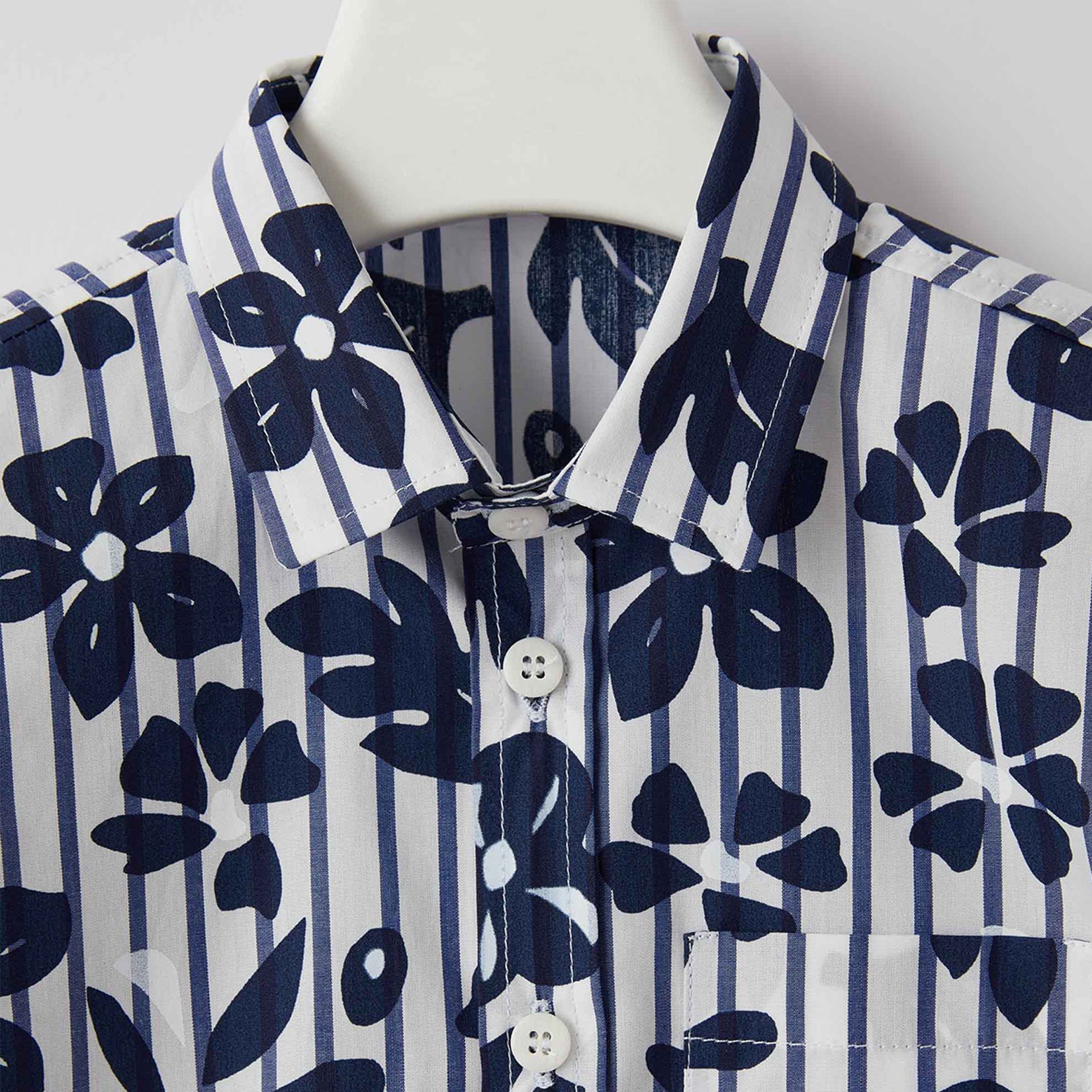 Boys Blue Floral Shirt