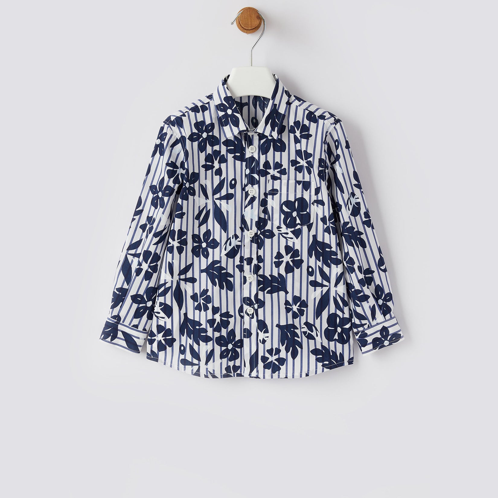 Boys Blue Floral Shirt