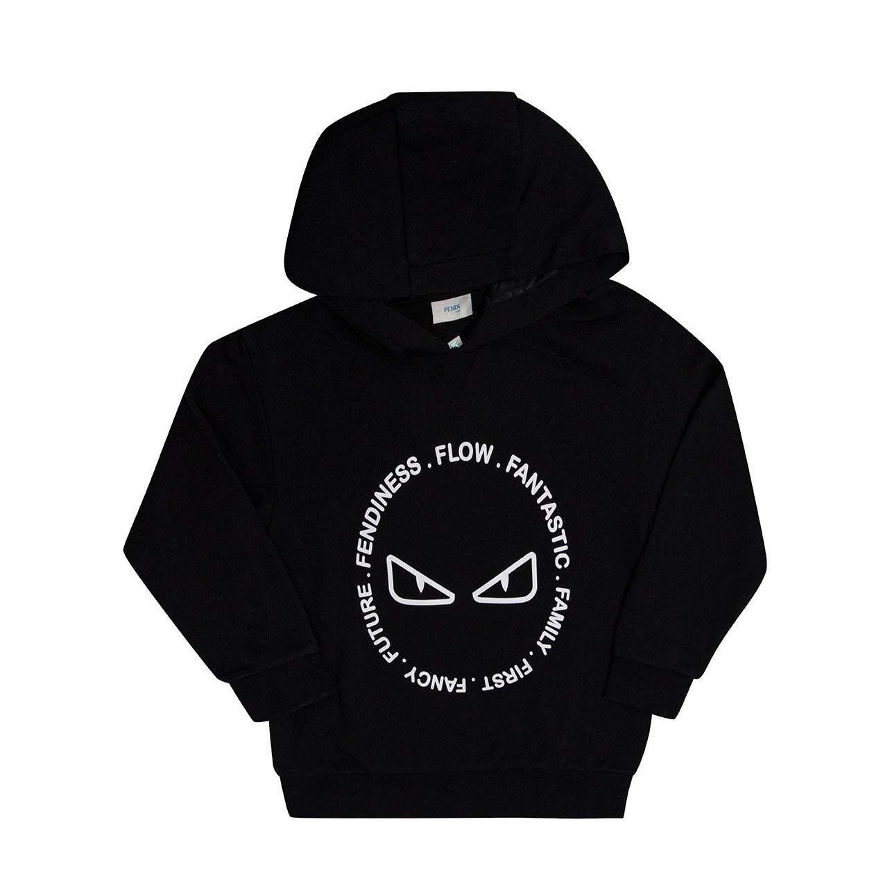 Boys & Girls Black Hooded Logo Sweatshirt