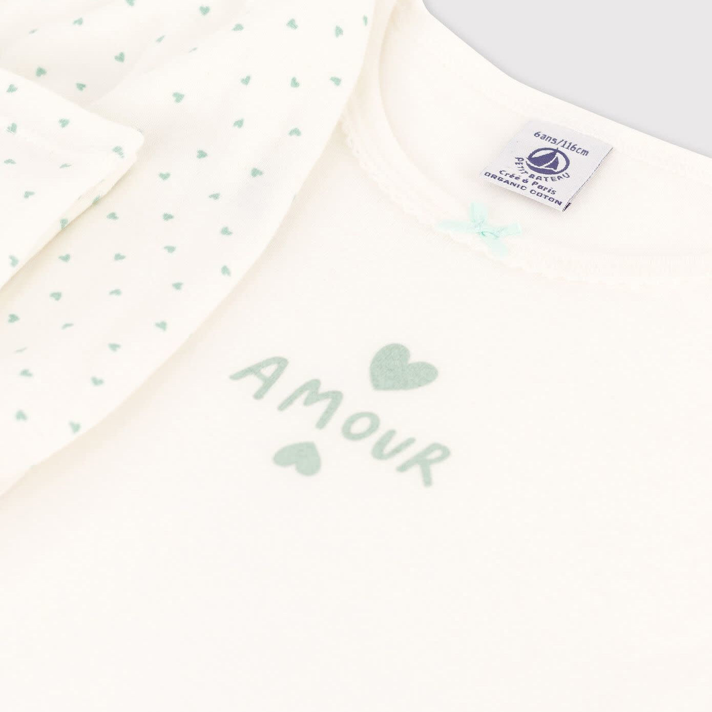 Boys & Girls White Cotton Nightwear Set