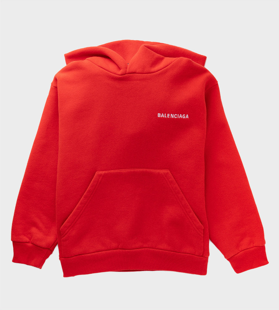 Boys & Girls Red Logo Hooded Sweatshirt