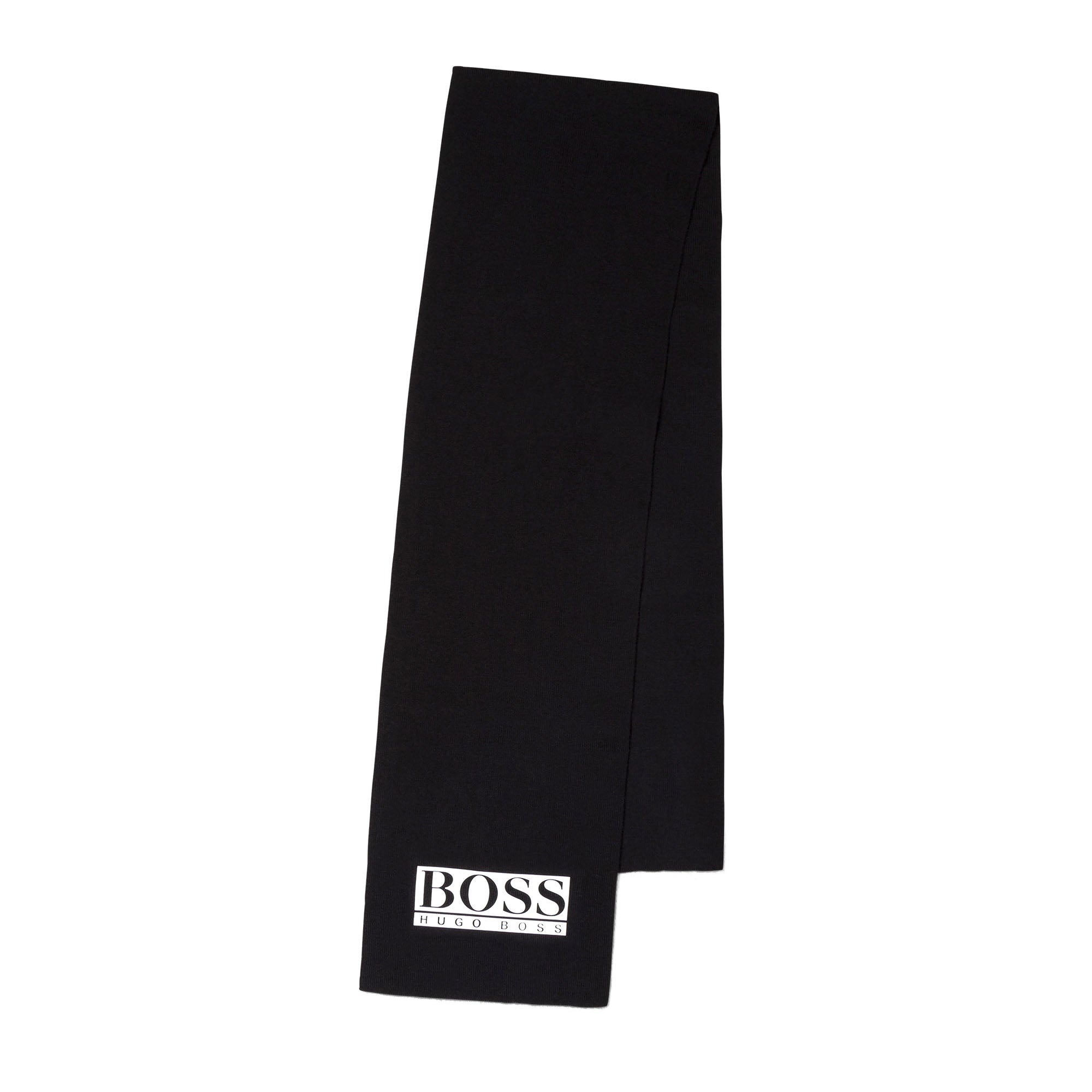 Boys Black Logo Scarf