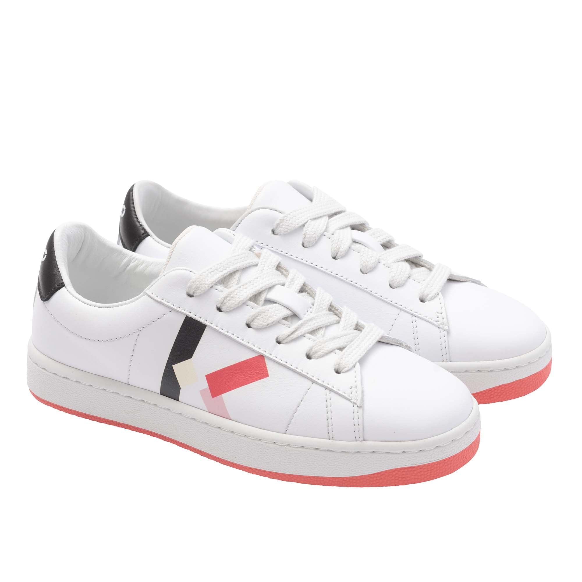 Boys & Girls White Logo Trainers