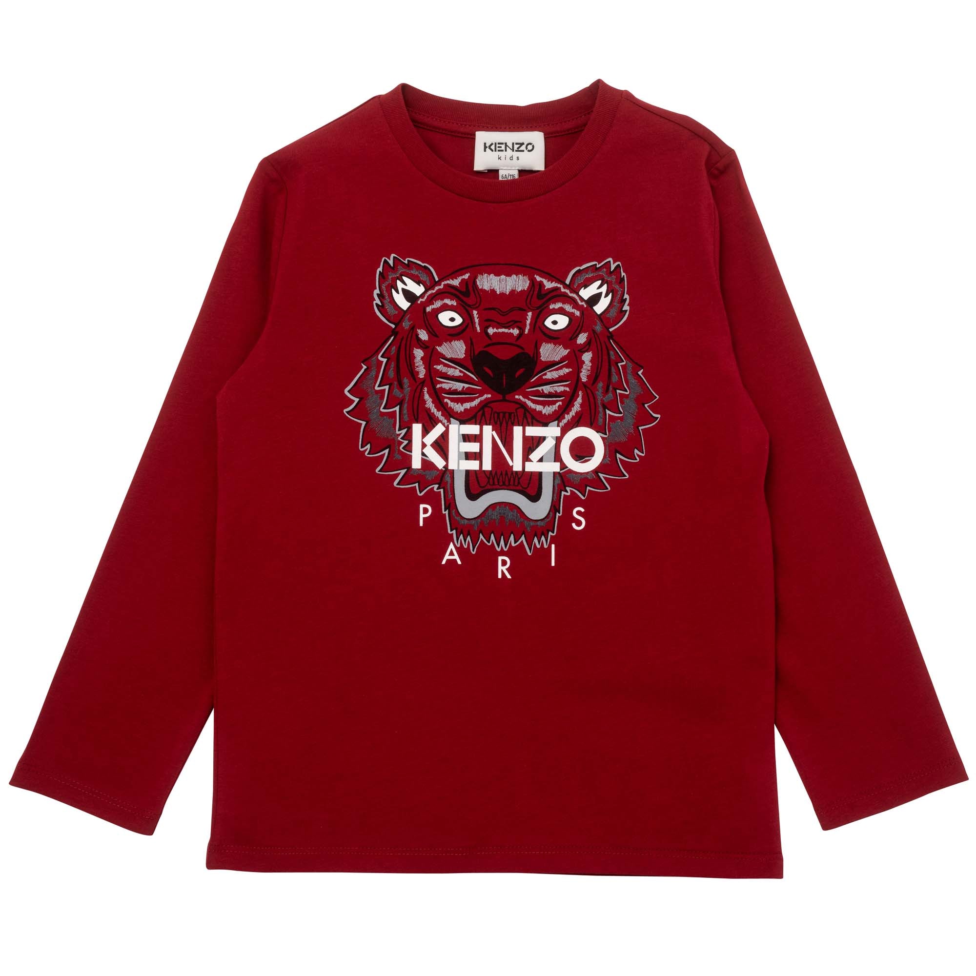 Boys Dark Red Tiger T-Shirt