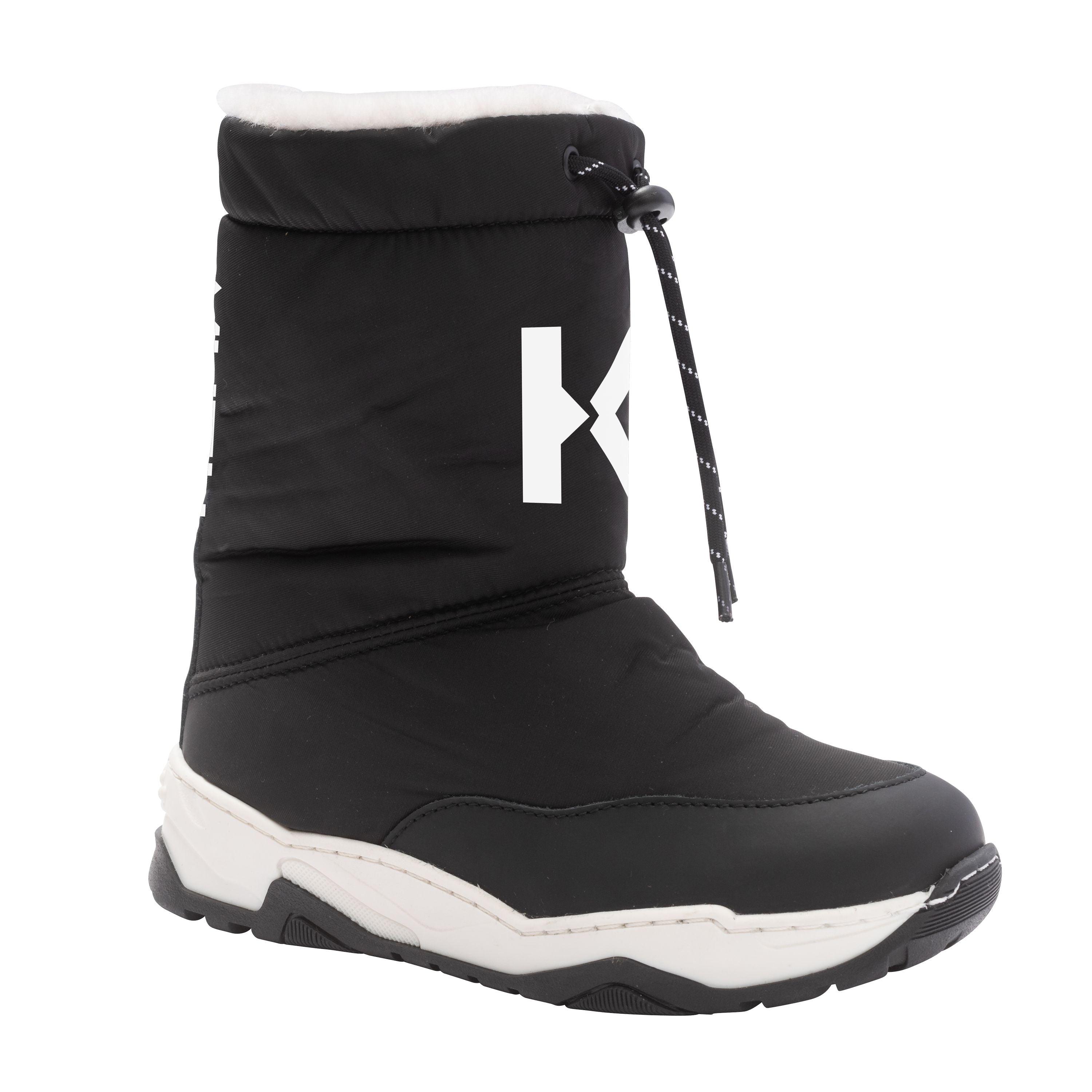 Boys Black Logo Boots