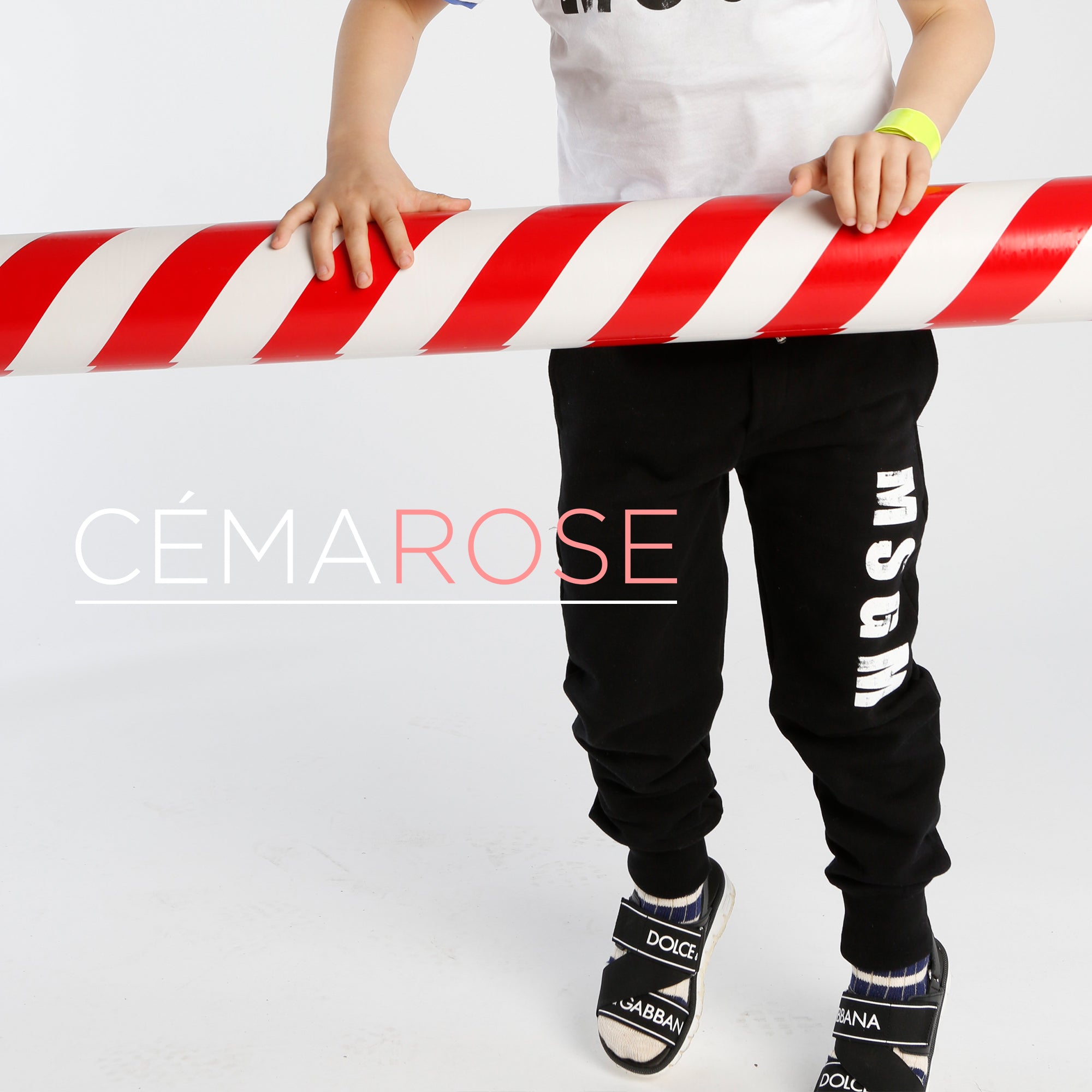 Boys Black Logo Cotton Trousers