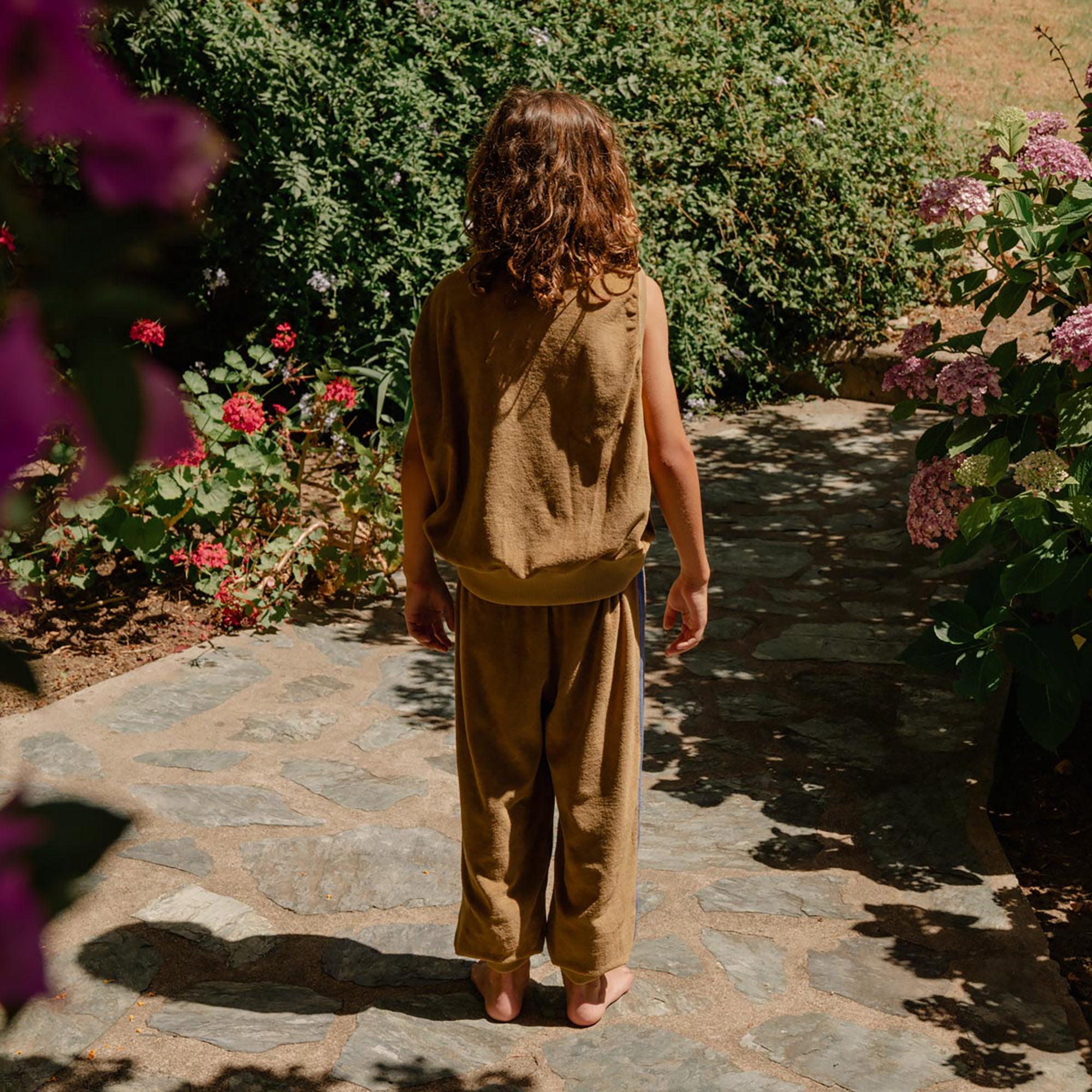Boys & Girls Camel Cotton Trousers