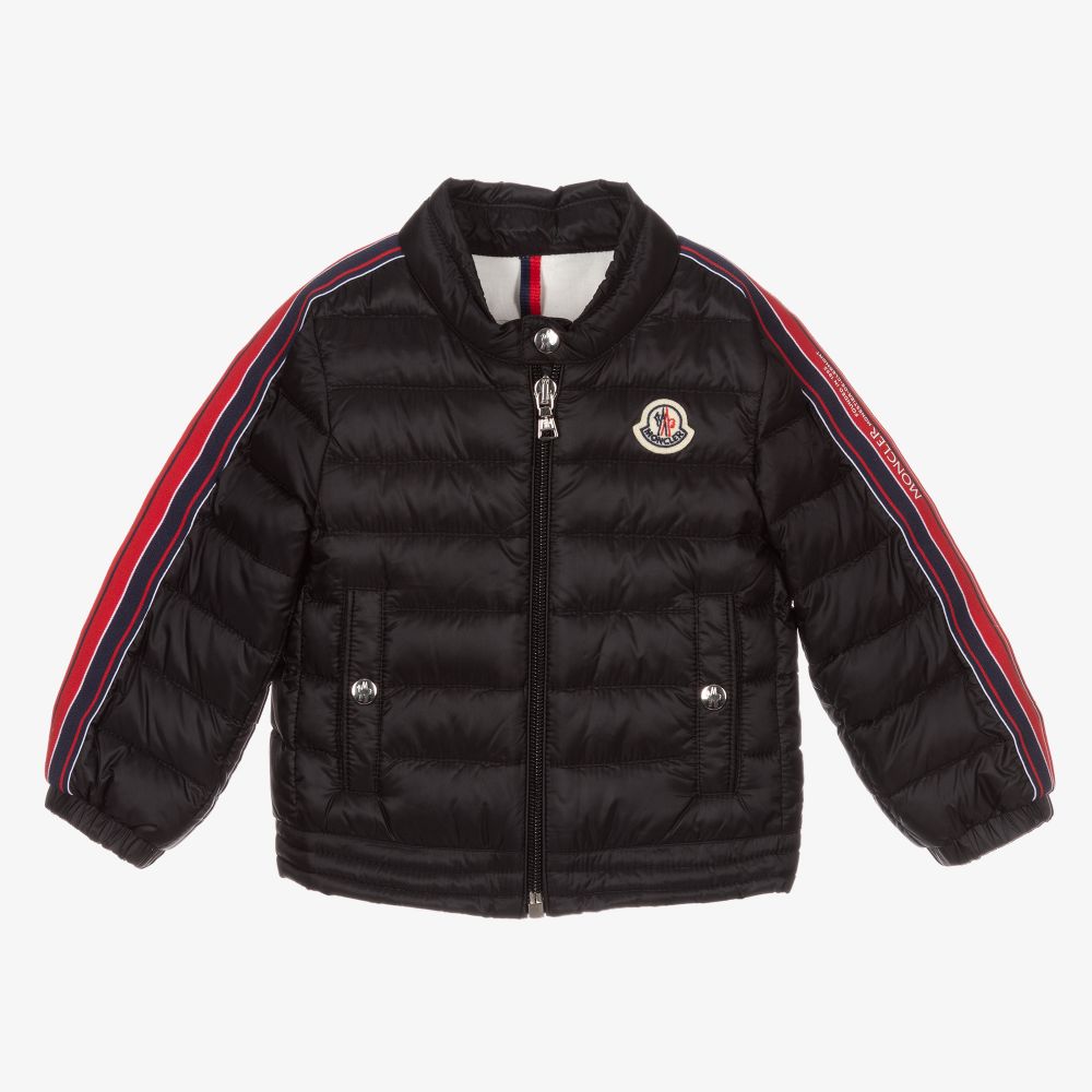 Baby Boys & Girls Black "ANDERM BIKER" Padded Down Jacket