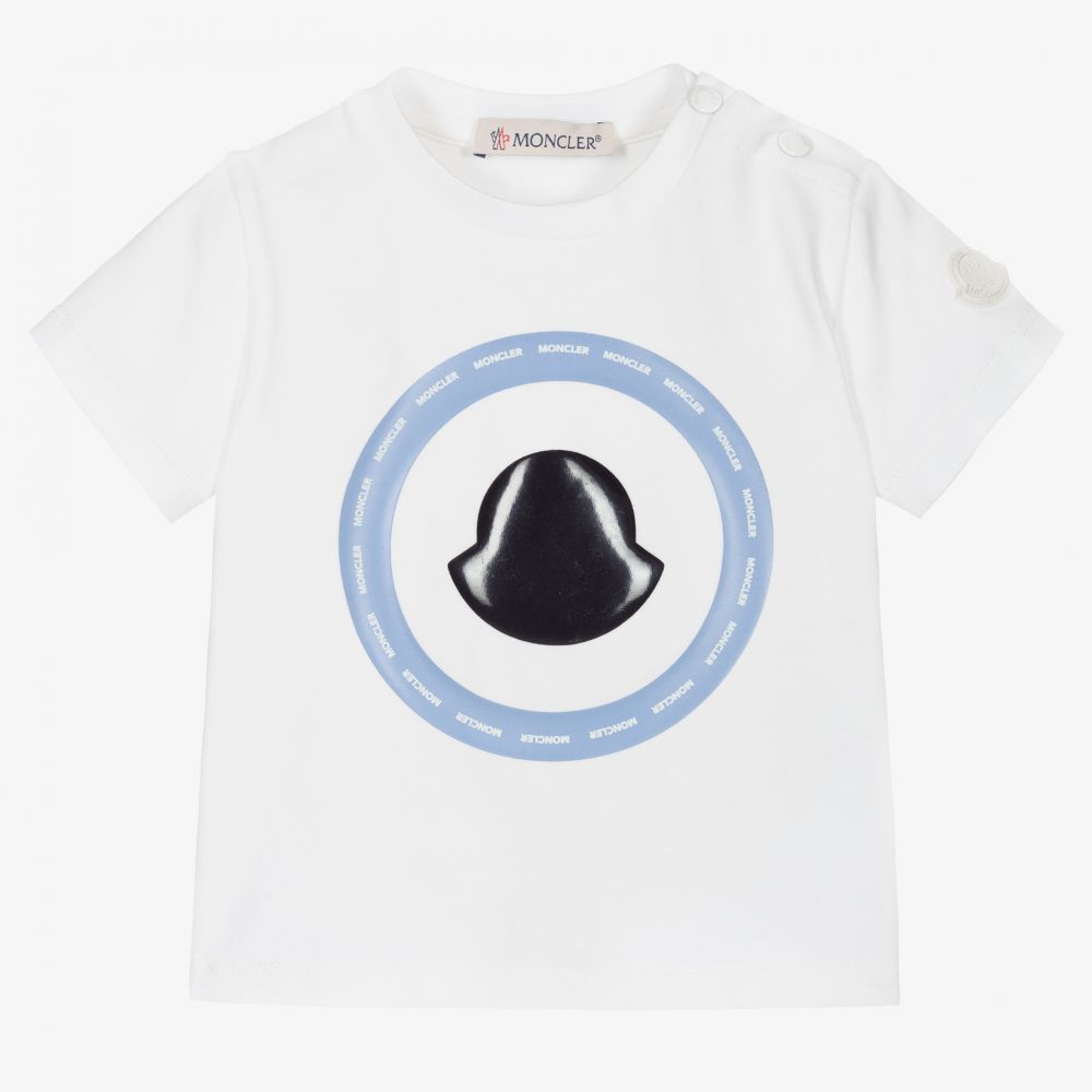 Baby Boys & Girls White Cotton T-Shirt