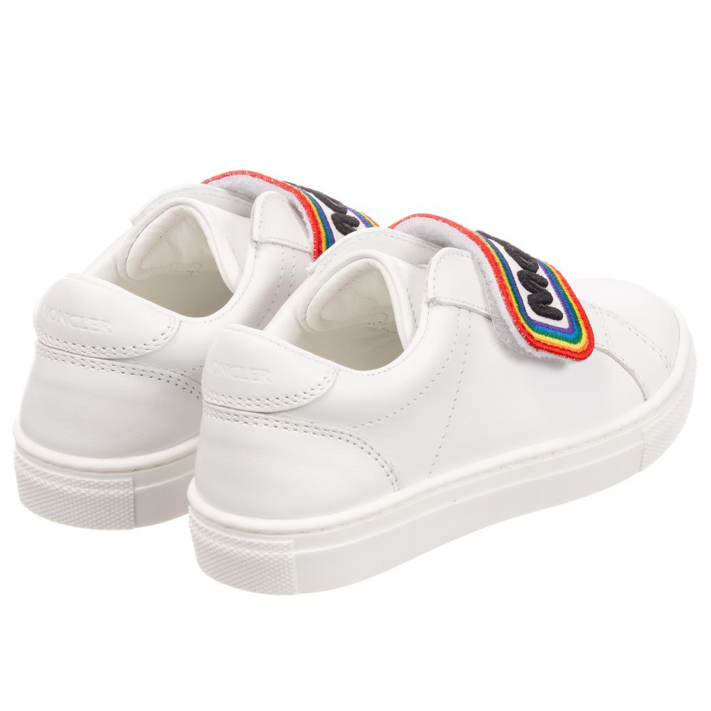 Boys & Girls White Logo Shoes