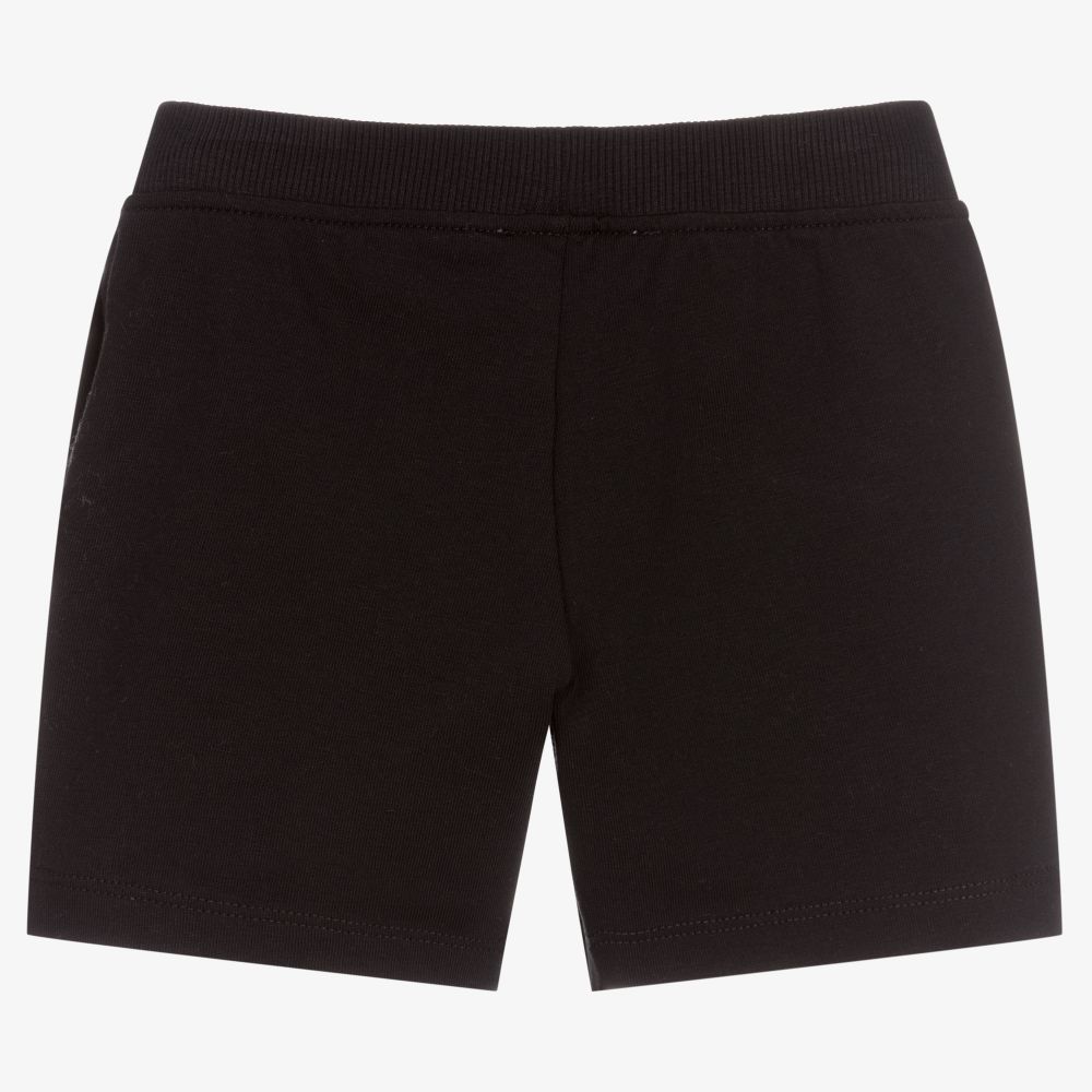 Baby Boys & Girls Black Cotton Shorts