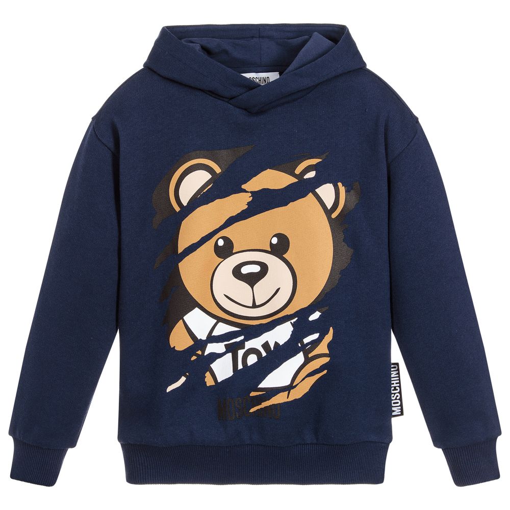 Boys & Girls Navy Blue Cotton Sweatshirt