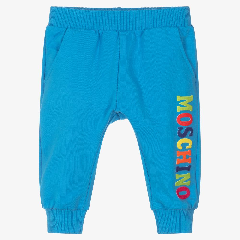 Baby Boys & Girls Blue Cotton Trousers