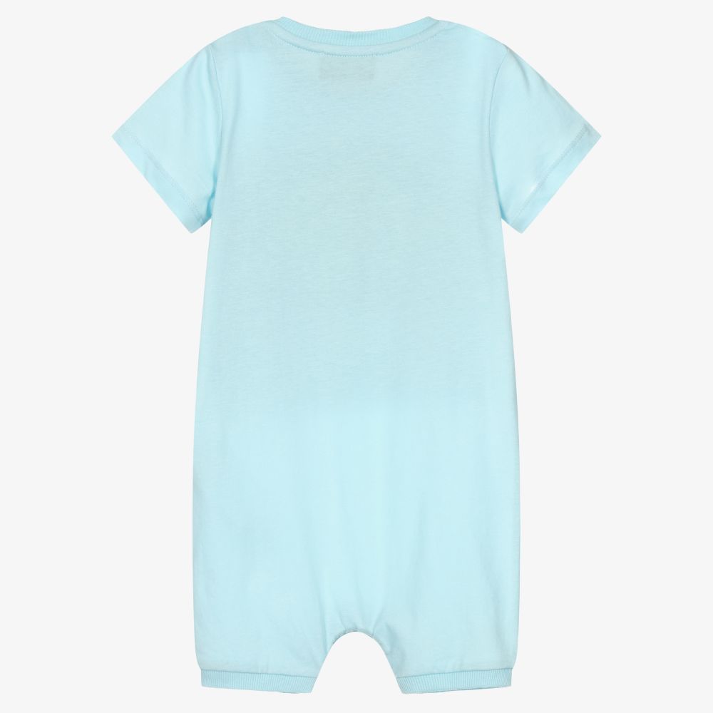 Baby Boys & Girls Blue Cotton Babysuit