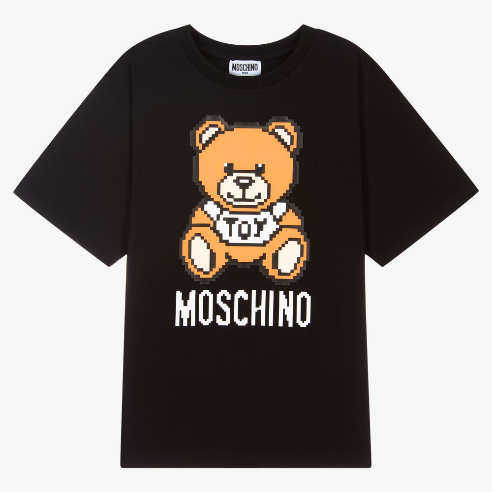 Boys & Girls Black Bear Cotton T-Shirt