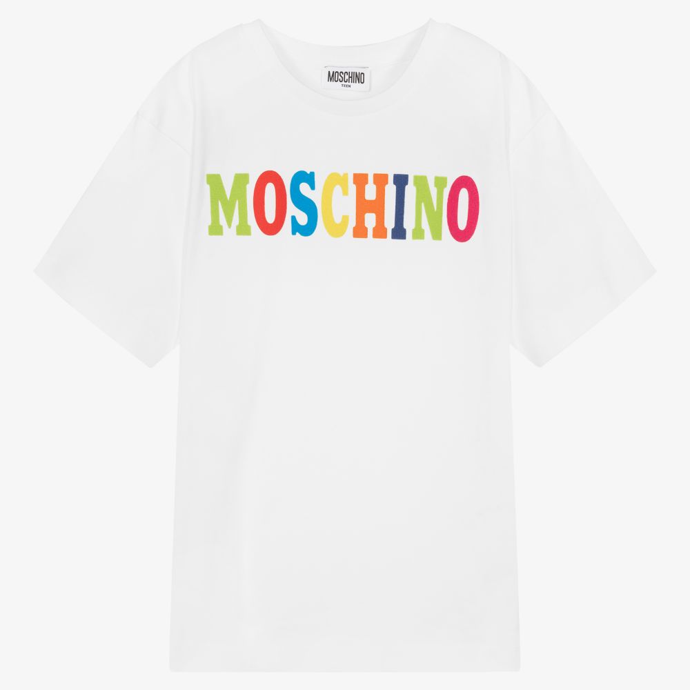 Boys & Girls White Cotton T-Shirt