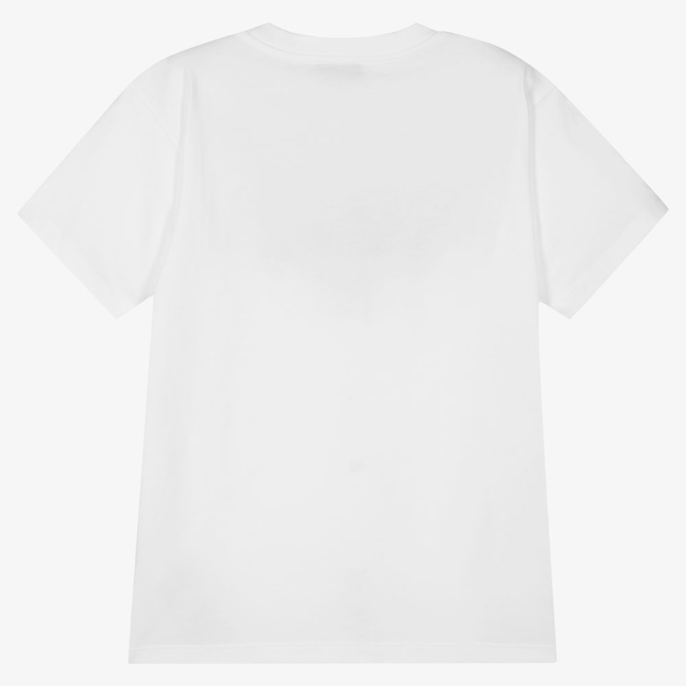 Boys & Girls White Cotton T-Shirt