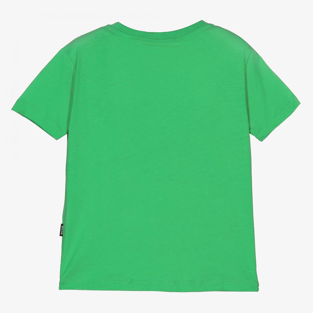 Boys & Girls Green Cotton T-Shirt