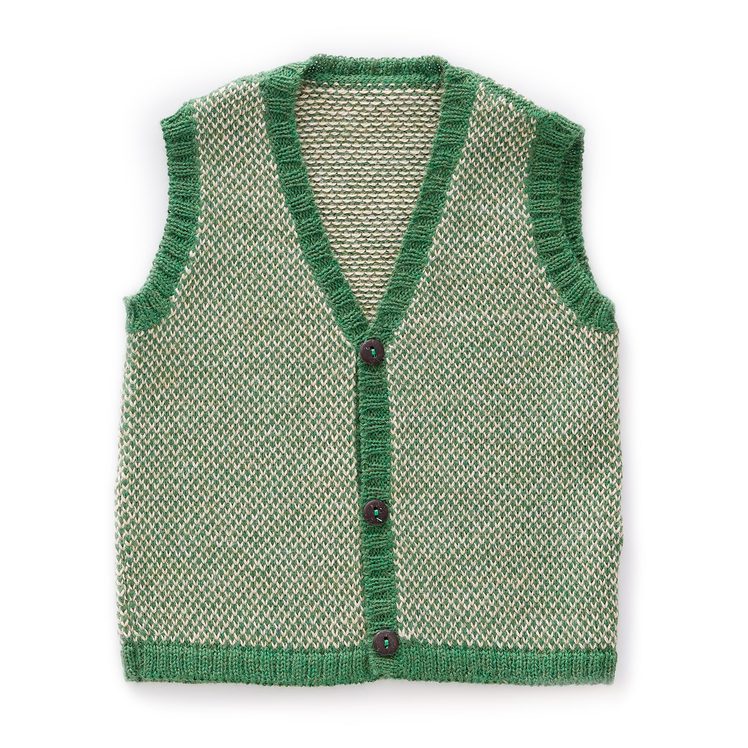 Boys & Girls Juniper & Beige Baby Alpaca Vest Cardi