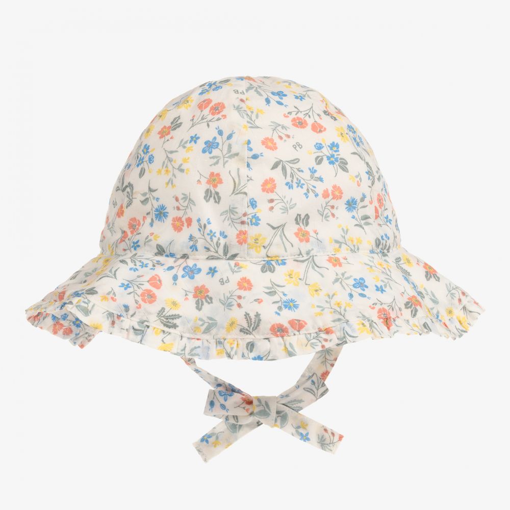 Baby Boys & Girls White Floral Hat