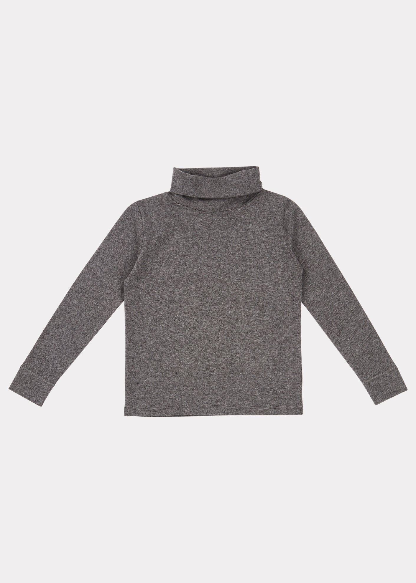 Boys & Girls Grey Melange Pheasant Turtleneck