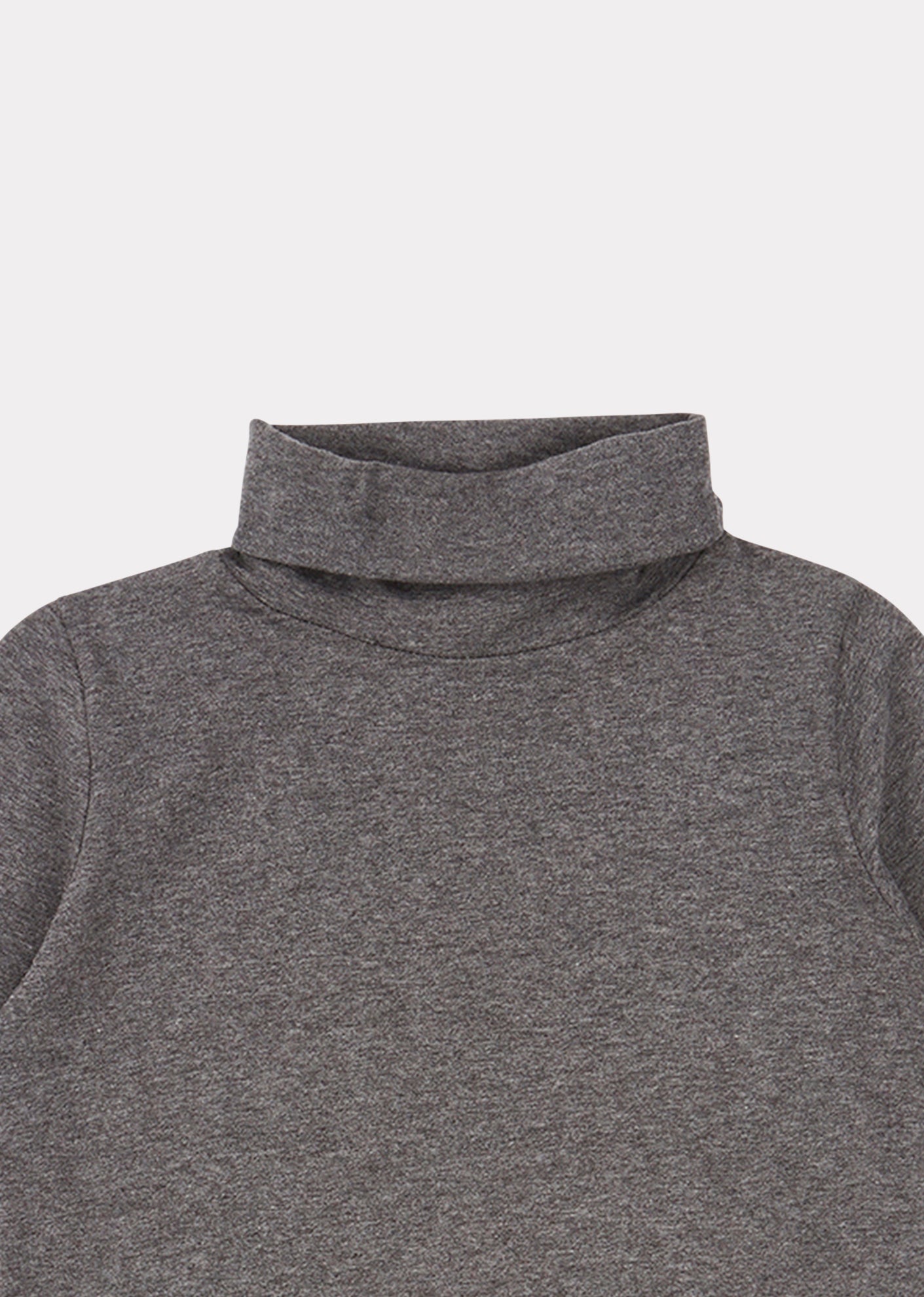 Boys & Girls Grey Melange Pheasant Turtleneck