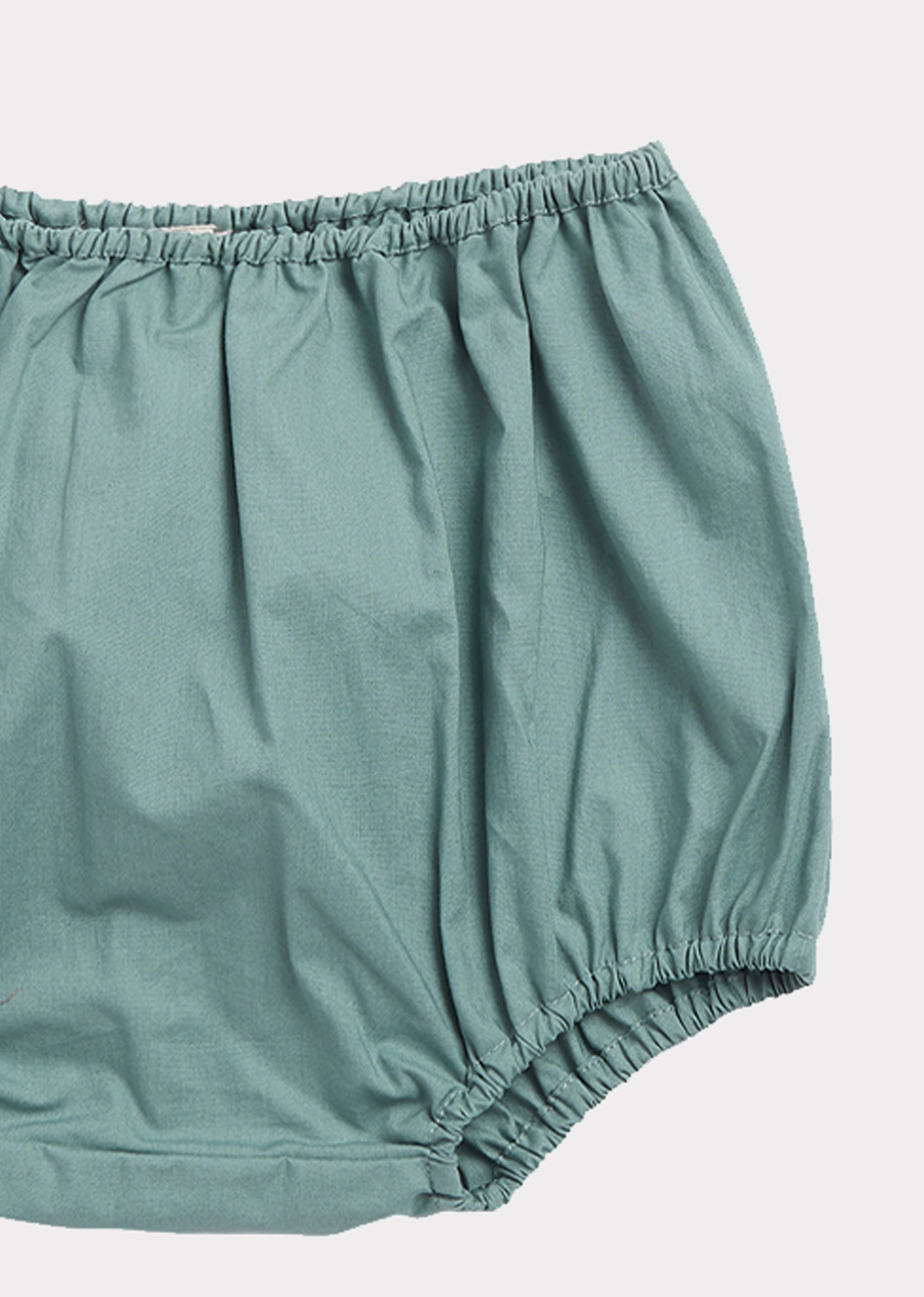 Baby Girls Cyan Cotton Bloomers