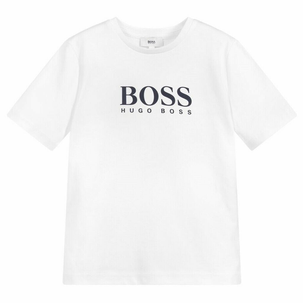 Boys & Girls White Cotton T-Shirt