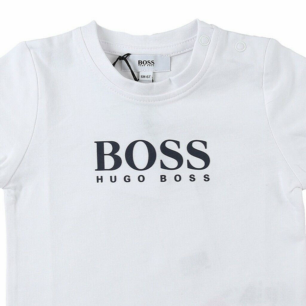 Baby Boys & Girls White Cotton T-Shirt