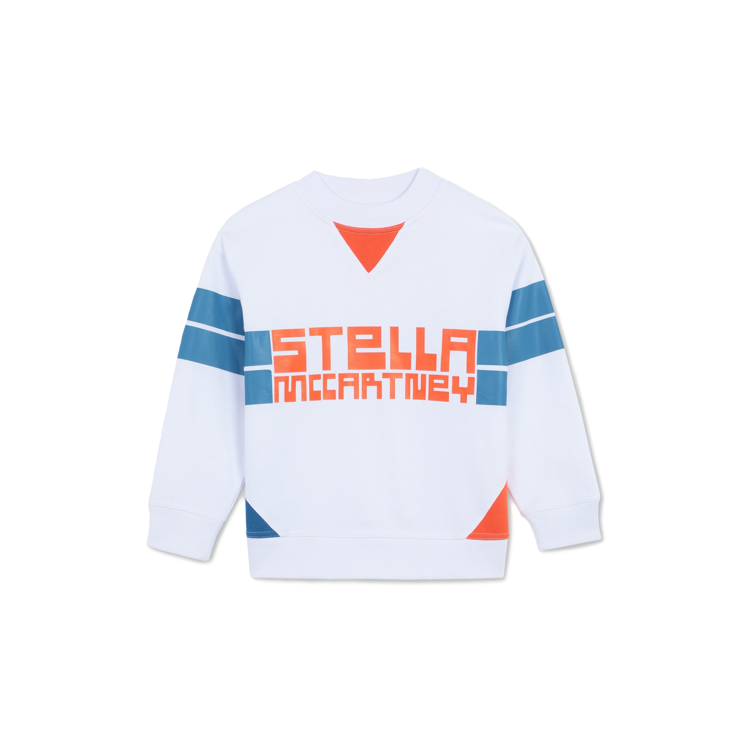 Boys White Logo Cotton Sweatshirt