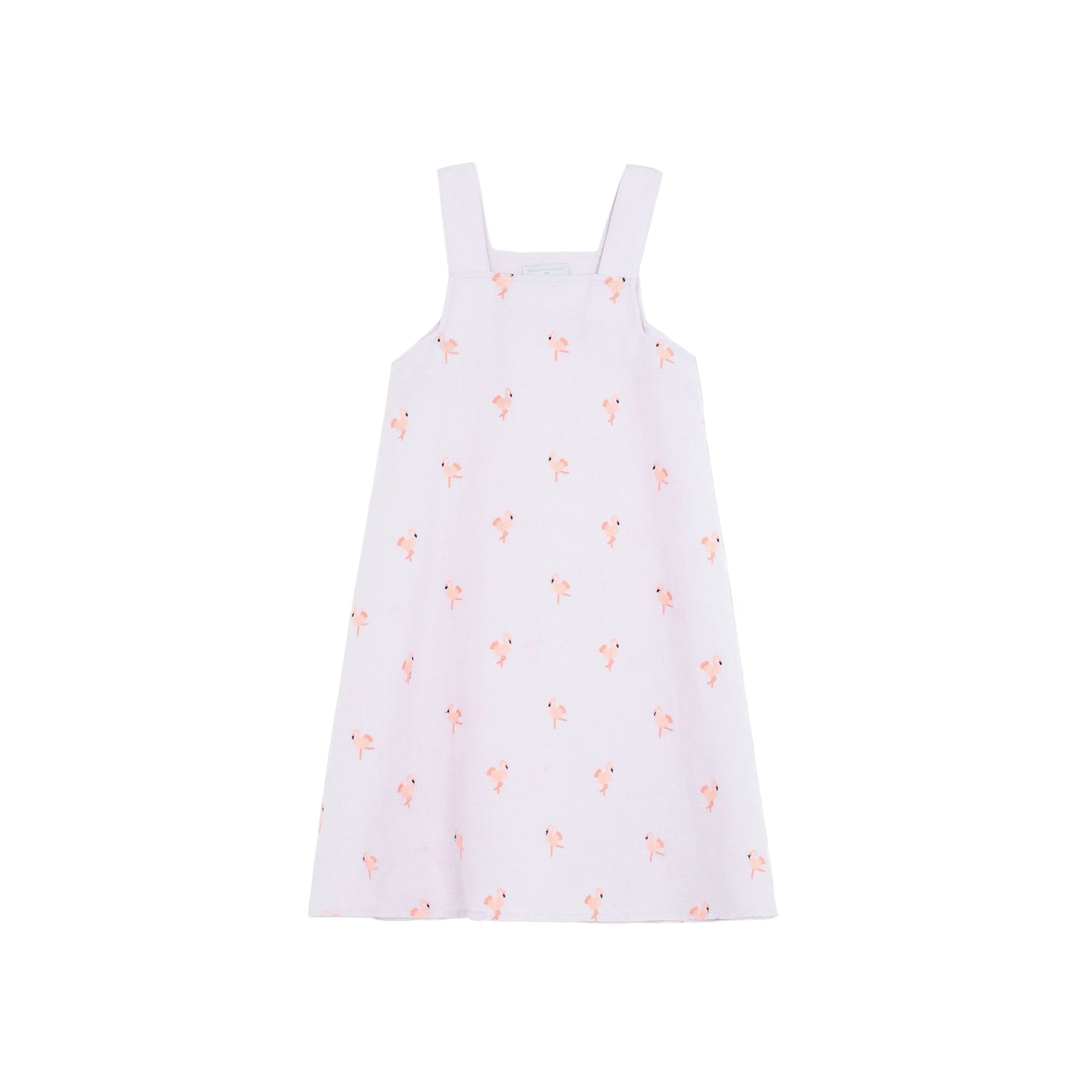 Girls Light Pink Flamingos Dress