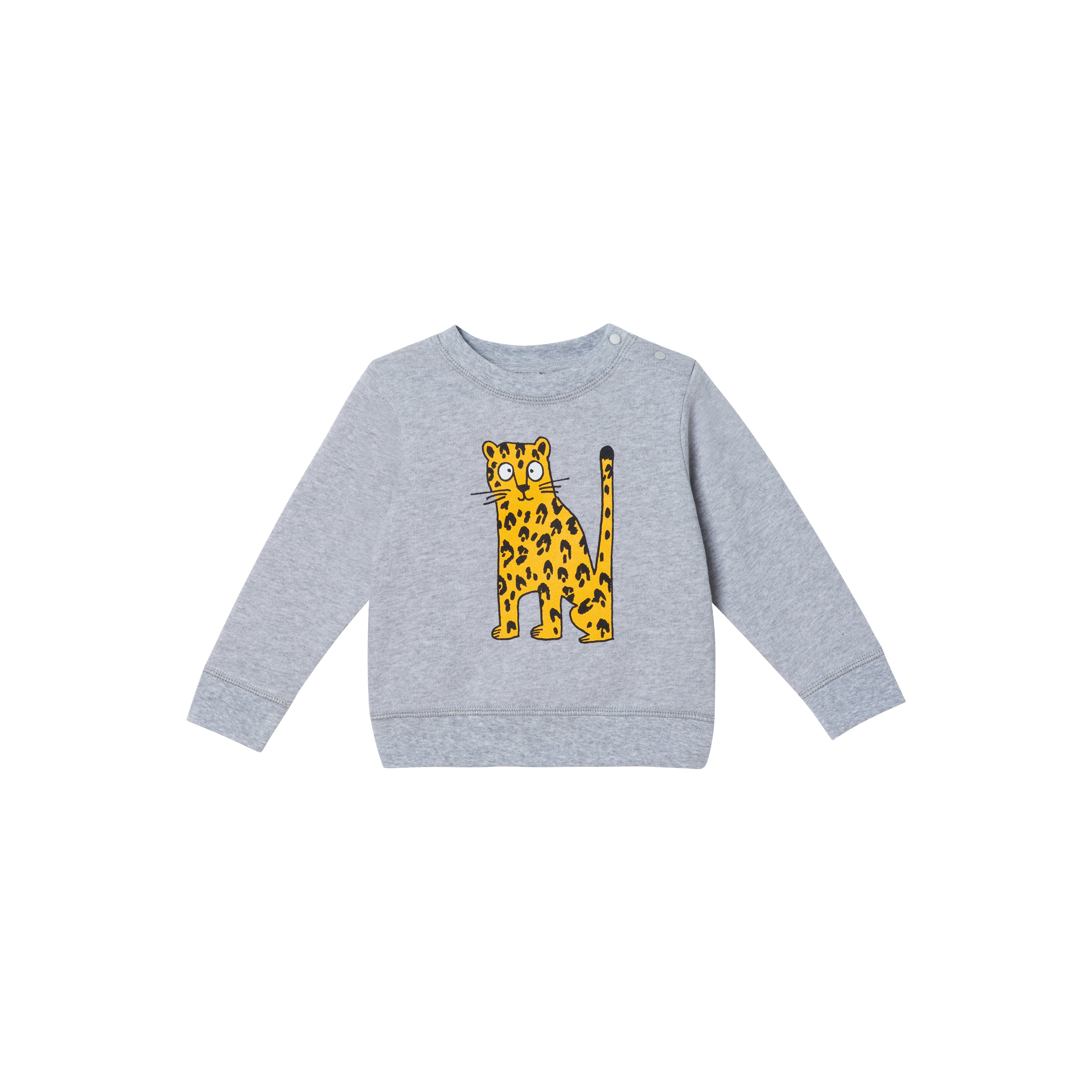 Baby Boys Grey Printing Cotton Sweatshirt