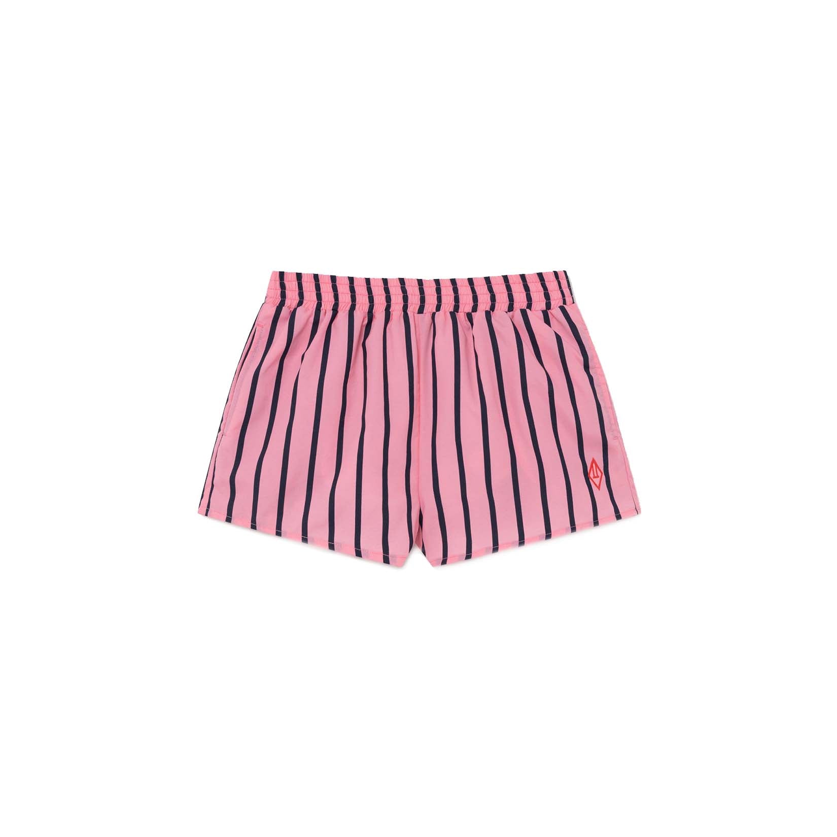 Boys Pink Stripe Swim Shorts