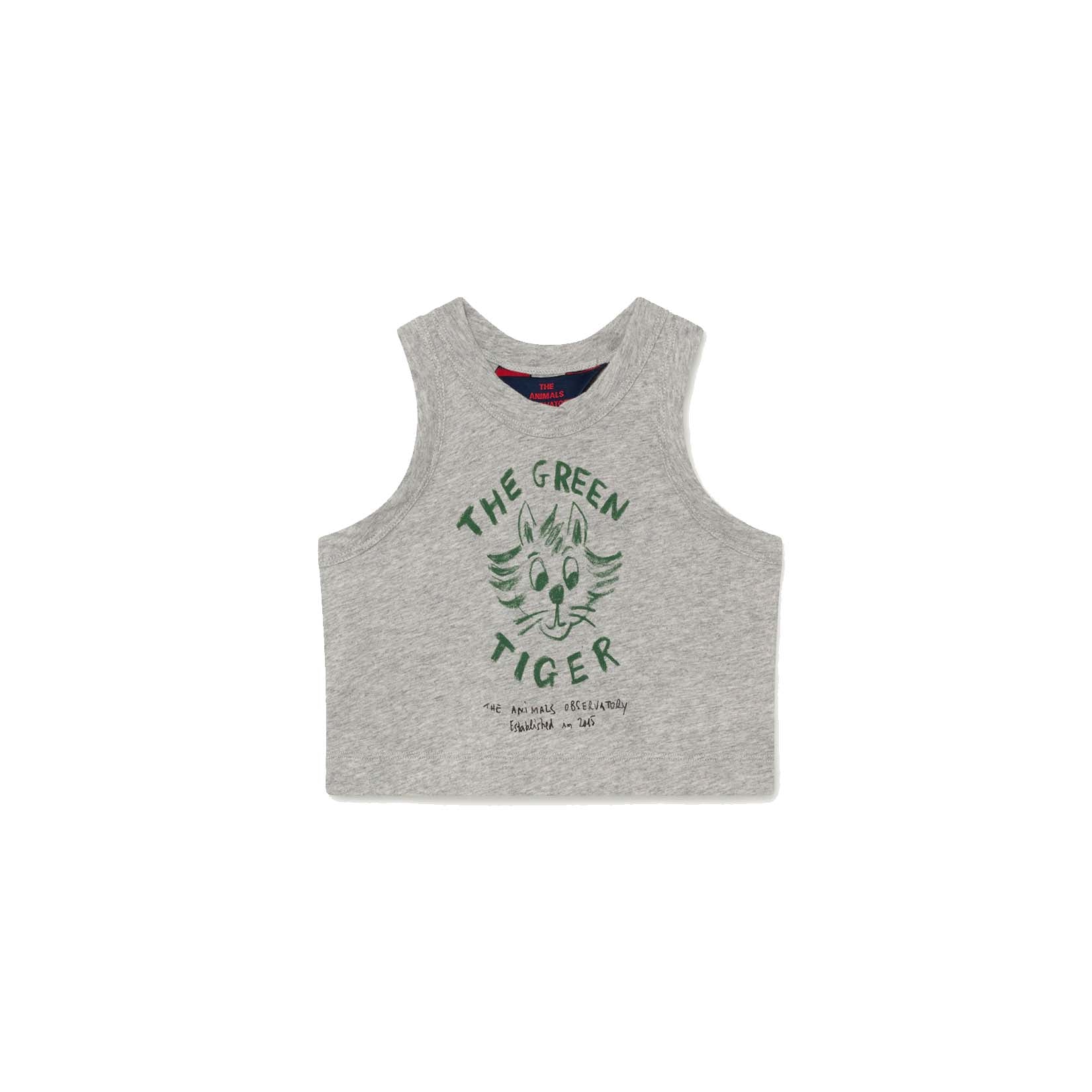 Baby Boys & Girls Grey Tiger Cotton Vest