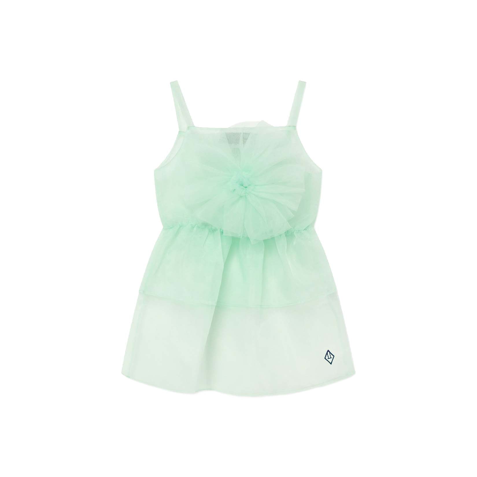 Girls Green Flower Tulle Dress