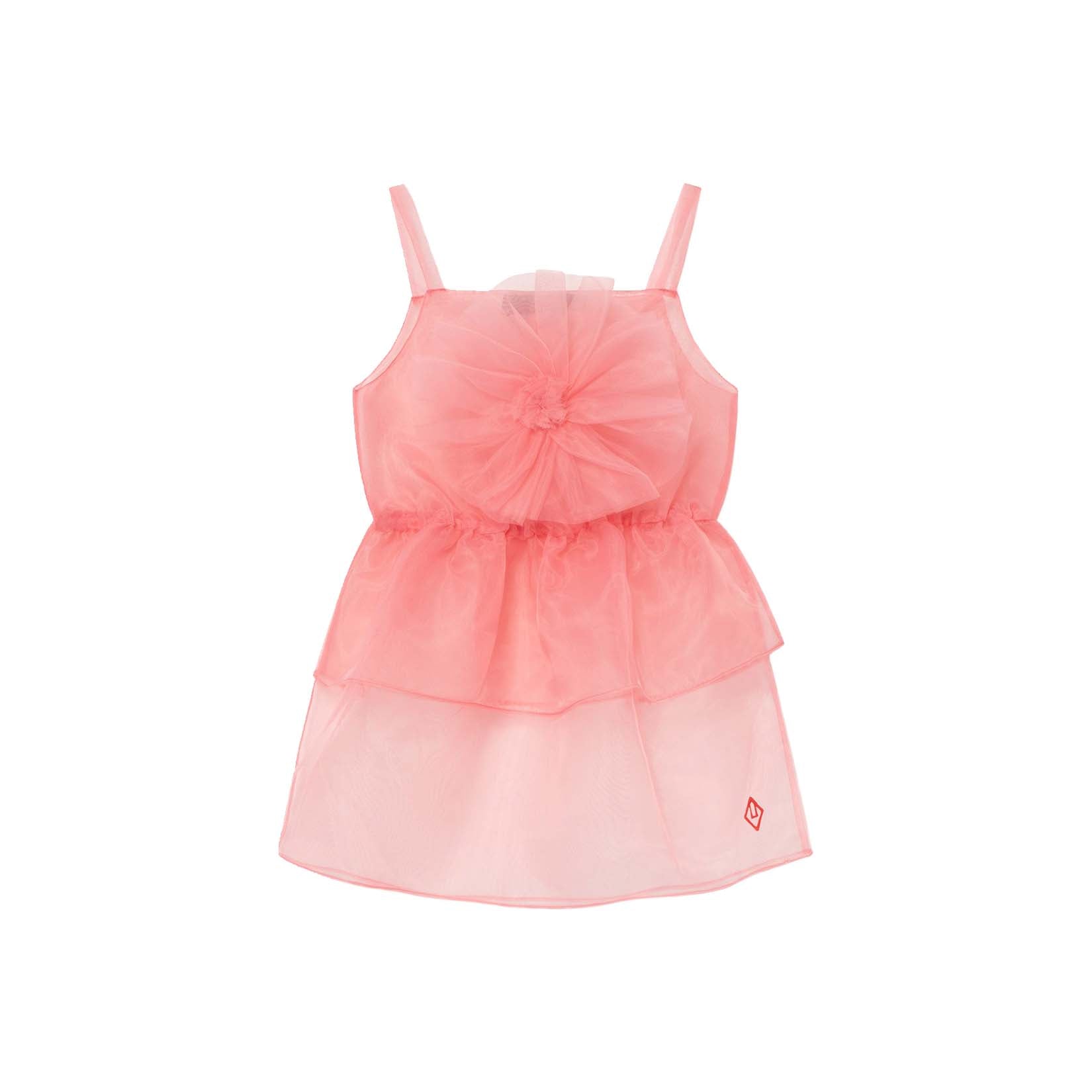 Girls Pink Flower Tulle Dress